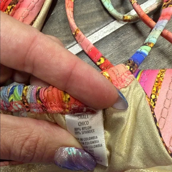 Luli Fama Multicolor and Gold Bikini - Picture 4 of 4